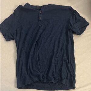 Navy Short Sleeve Henley Tee